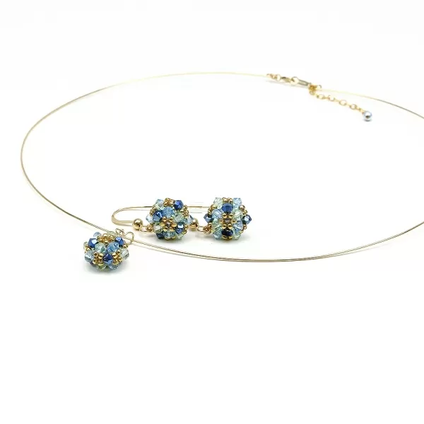 Set pendant and dangle earrings by Ichiban - Daisies Spicy