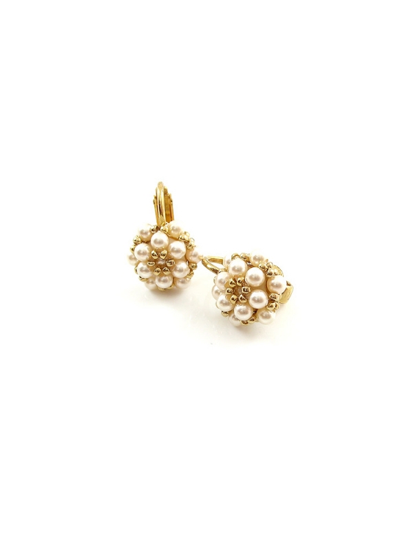 Clips earrings by Ichiban - Daisy Creamrose light