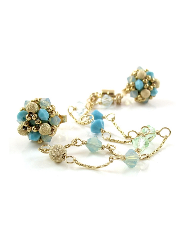 Set bracelet and stud earrings by Ichiban - Stardust Turquoise