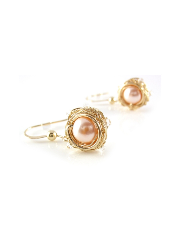 Dangle earrings by Ichiban - Sweet Peach