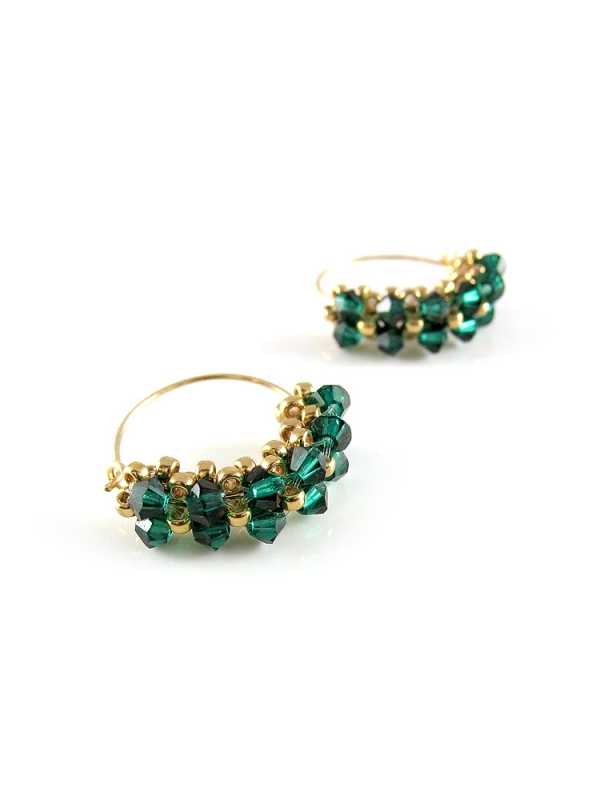 Earrings by Ichiban - Mini Diva Emerald