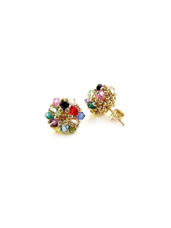Stud earrings by Ichiban - Daisies Multicolor 