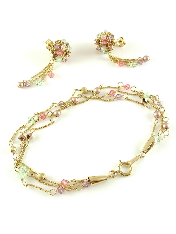 Spring Mood set - bracelet and earrings