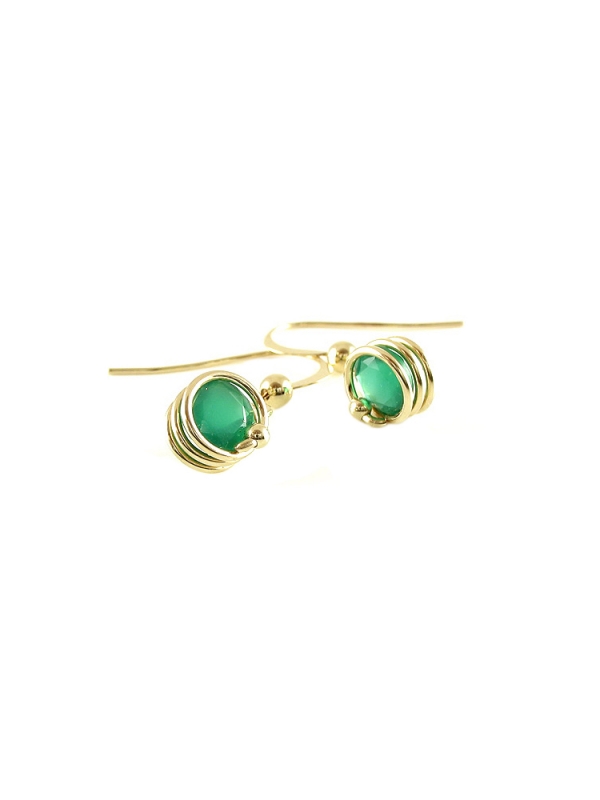 Busted Deluxe Green Onyx - earrings