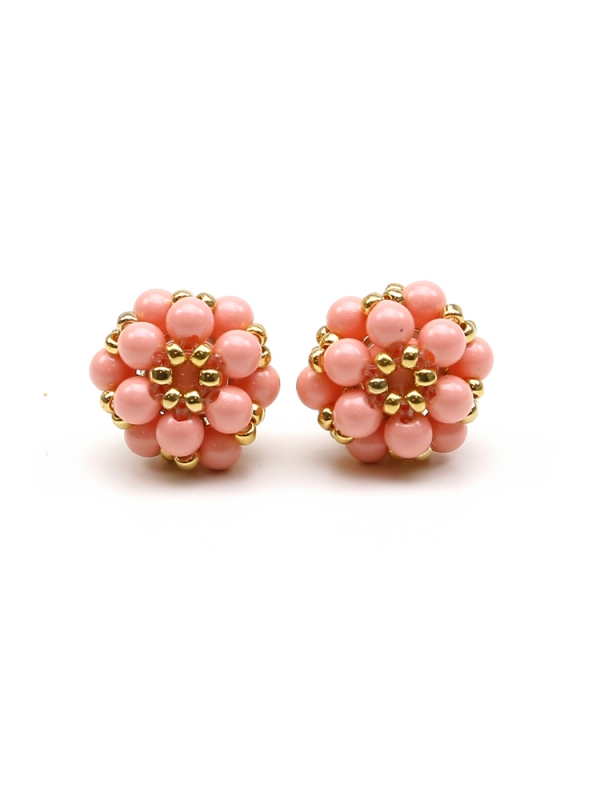 Stud earrings by Ichiban - Daisies Pink Coral