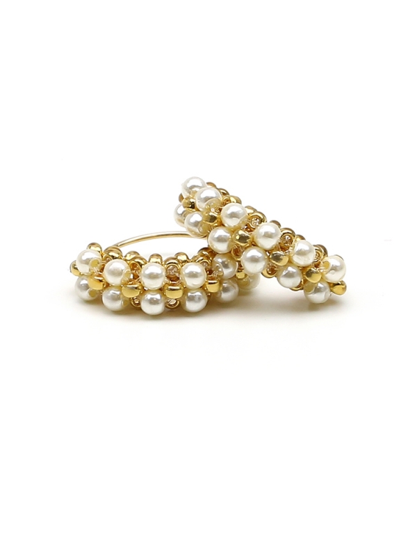 Earrings by Ichiban - Minidiva Pearls Cream