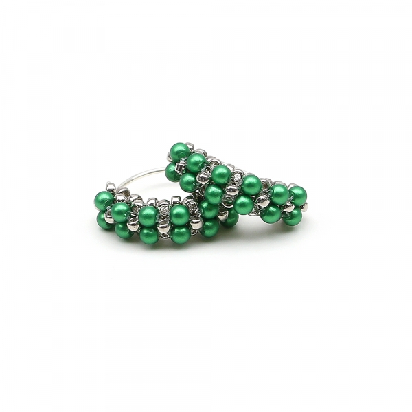 Earrings by Ichiban - Minidiva Pearls Eden Green