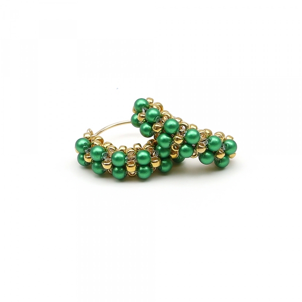 Earrings by Ichiban - Mini Diva Pearls Eden Green