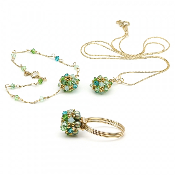 Set pendant, bracelet and ring by Ichiban - Daisies Herba Fresca