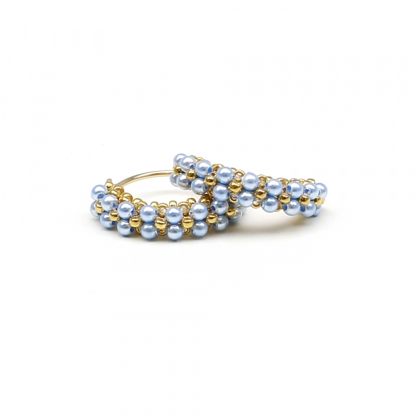 Earrings  by Ichiban - Primetime Pearls Light Blue