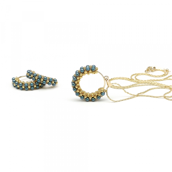 Set pendant and earrings by Ichiban - Primetime Pearls Tahitian