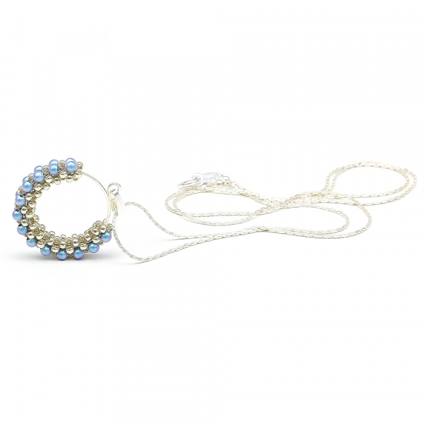 Pendant by Ichiban - Primetime Pearls Iridescent Light Blue 925 Silver