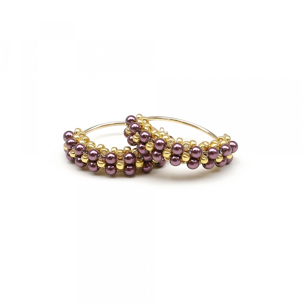 Earrings by Ichiban - Primetime Pearls Burgundy