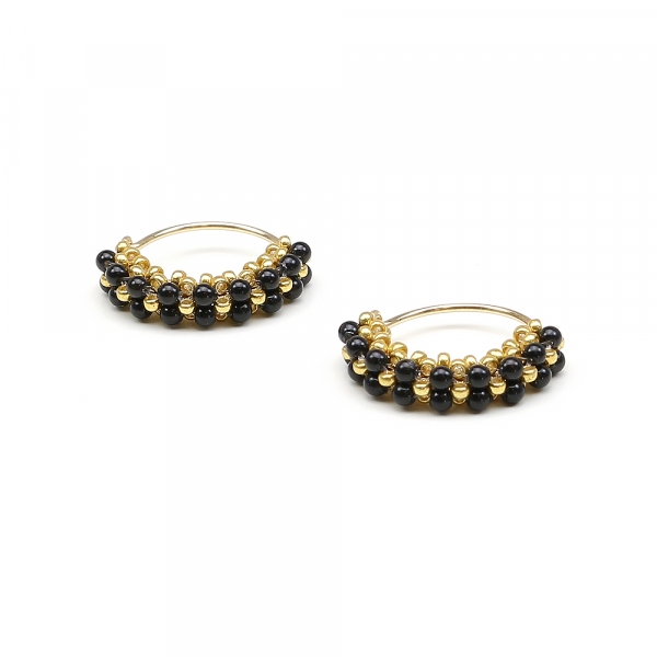 Earrings by Ichiban - Primetime Pearls Mystic Black