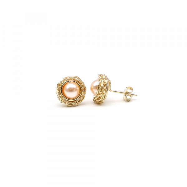 Stud earrings by Ichiban - Sweet Peach