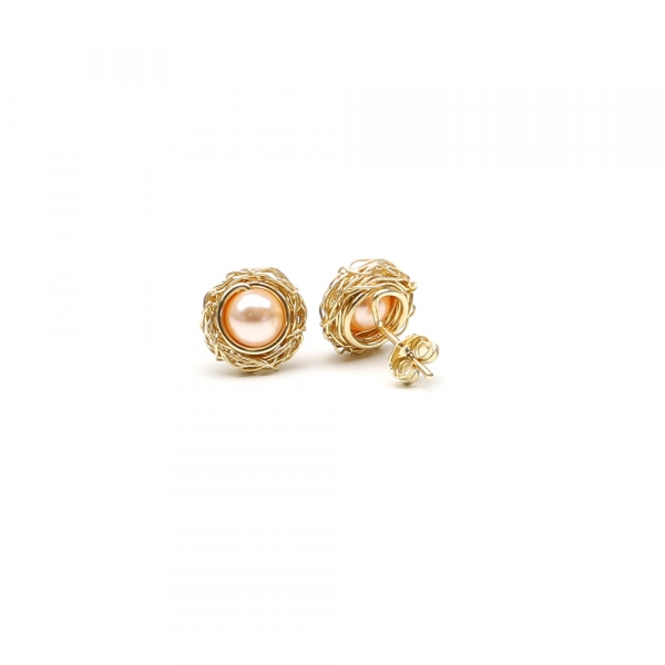 Stud earrings by Ichiban - Sweet Peach
