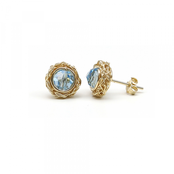 Stud earrings by Ichiban - Sweet Aquamarine