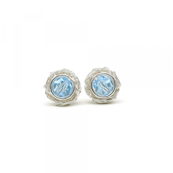 Stud earrings by Ichiban - Sweet Aquamarine AG925