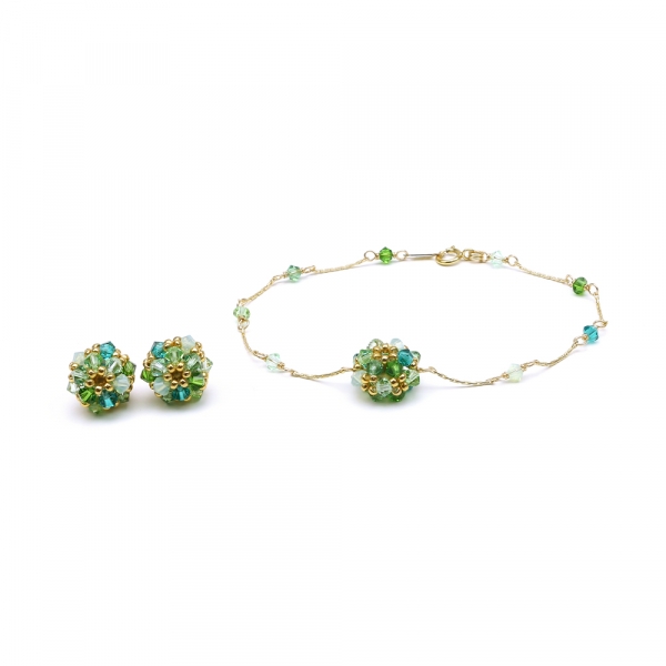 Daisies Herba Fresca set - bracelet and stud earrings