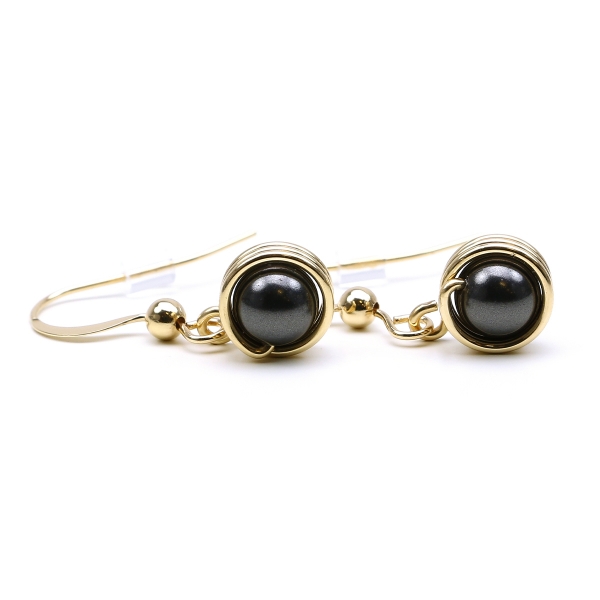 Earrings by Ichiban - Busted Pearls Black