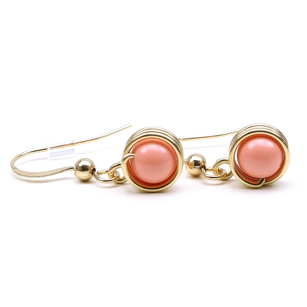 Earrings by Ichiban - Busted Pearls Pink Coral