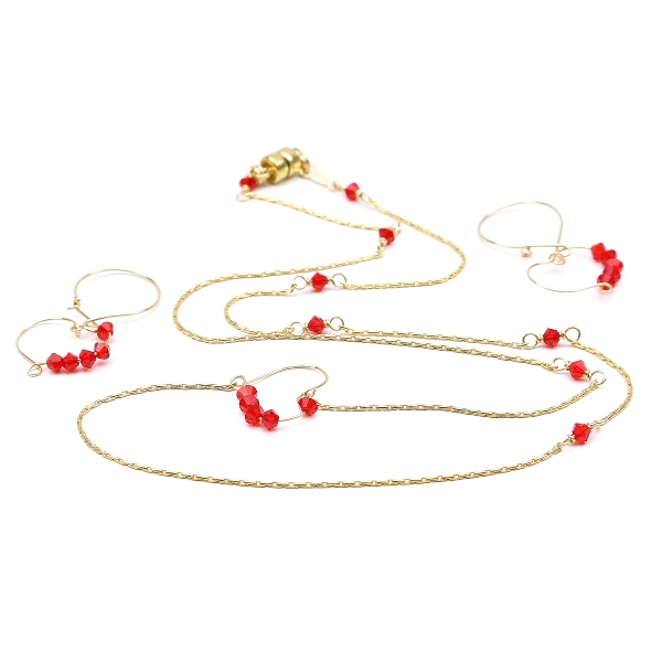 Necklace and earrings set for women - Sweet Love