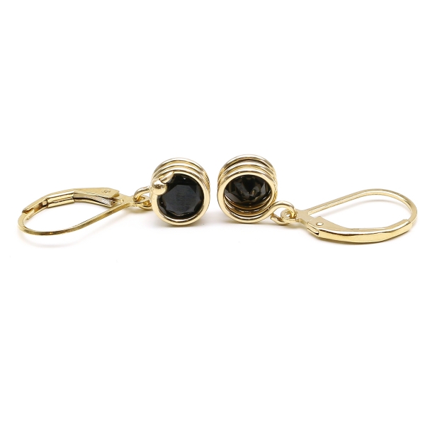 Leverback earrings by Ichiban - Busted Deluxe Black Spinel