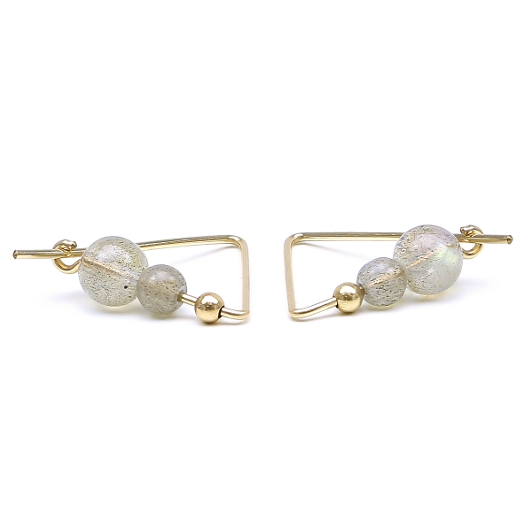 Gemstone earrings by Ichiban - Fancy Labradorite