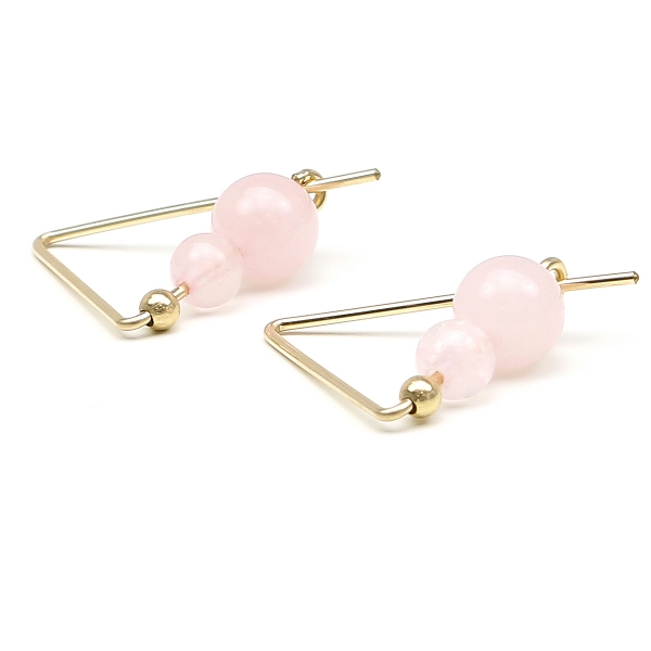 Gemstone earrings by Ichiban - Fancy Quart Rose