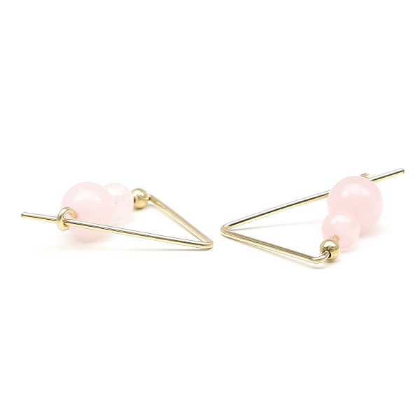 Gemstone earrings by Ichiban - Fancy Rose Quart