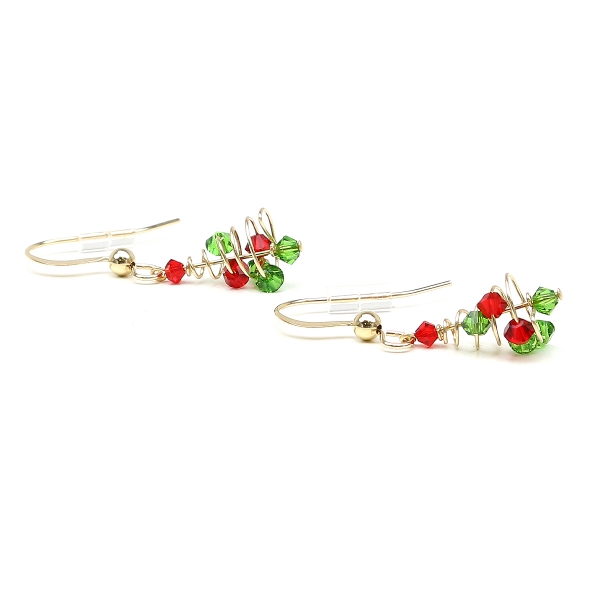 Dangle earrings by Ichiban - Spiral Christmas Tree