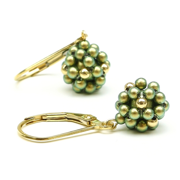 Leverback earrings by Ichiban - Green Berry