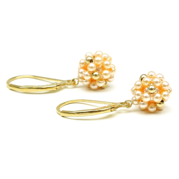 Leverback earrings by Ichiban - Peach Berry