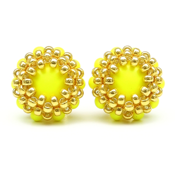 Stud earrings by Ichiban - Teeny Tiny Neon Yellow