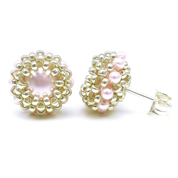 Stud earrings by Ichiban - Teeny Tiny Rosaline AG925
