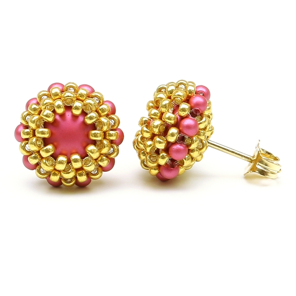 Stud earrings by Ichiban - Teeny Tiny Mulberry Pink