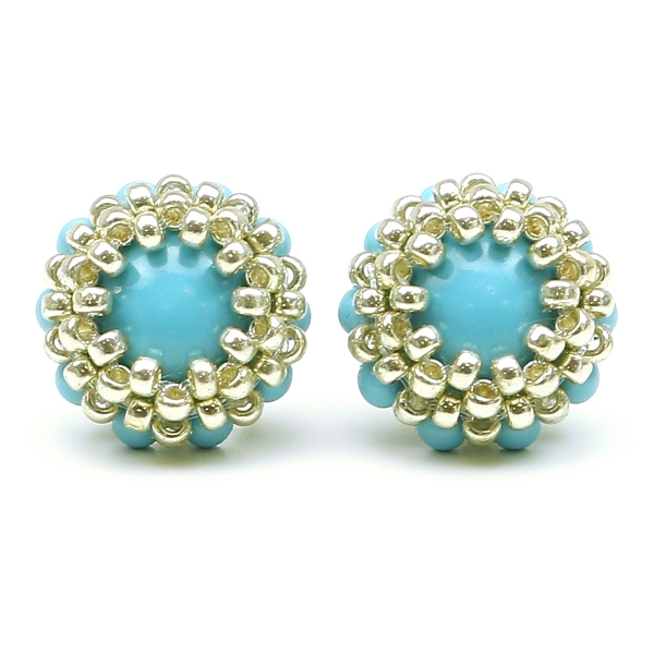 Stud earrings by Ichiban - Teeny Tiny Turquoise AG925