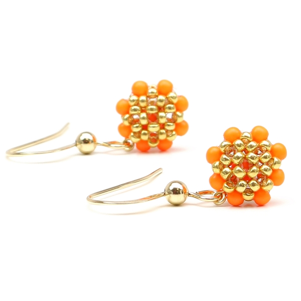 Dangle earrings by Ichiban - Teeny Tiny Neon Orange