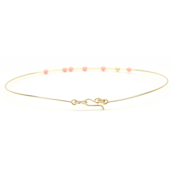 Simple Style Pearls - Pink Coral - fixed bracelet
