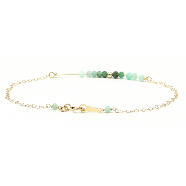 Women's Bracelet by Ichiban - Lucky Charm Emerald AU14K