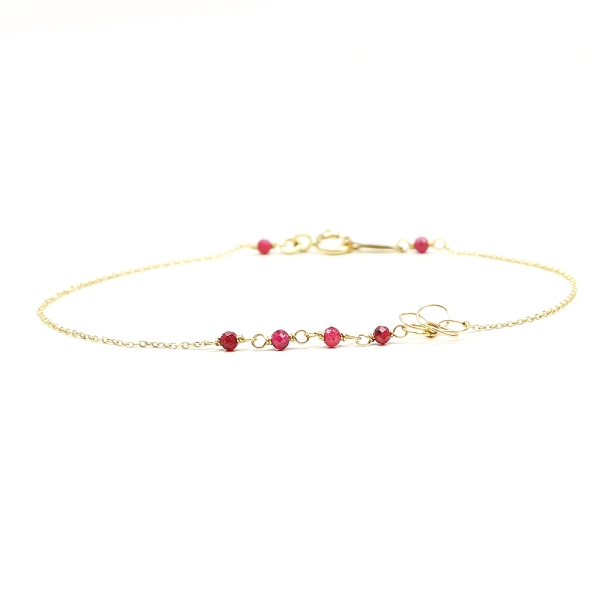 Women's Bracelet by Ichiban - Flower Power Ruby AU14K