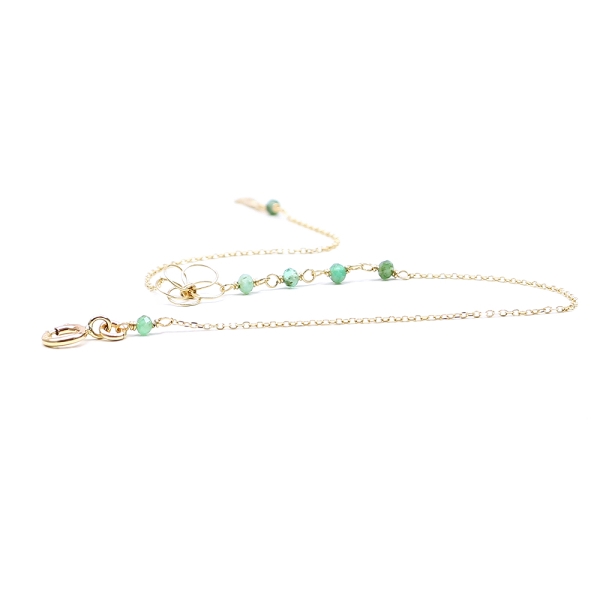 Women's Bracelet by Ichiban - Flower Power Emerald AU14K