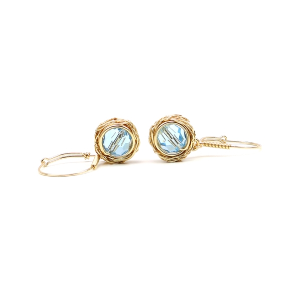 Leverback earrings by Ichiban - Sweet Aquamarine