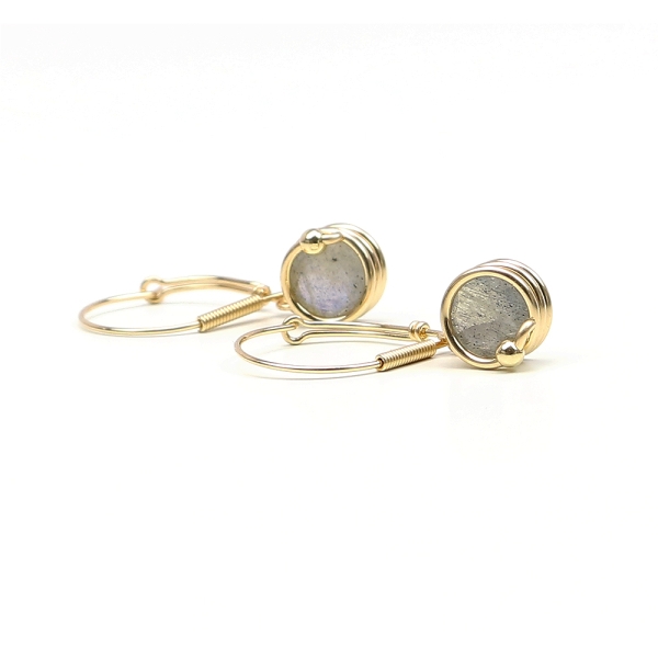 Leverback earrings by Ichiban - Busted Deluxe Labradorite