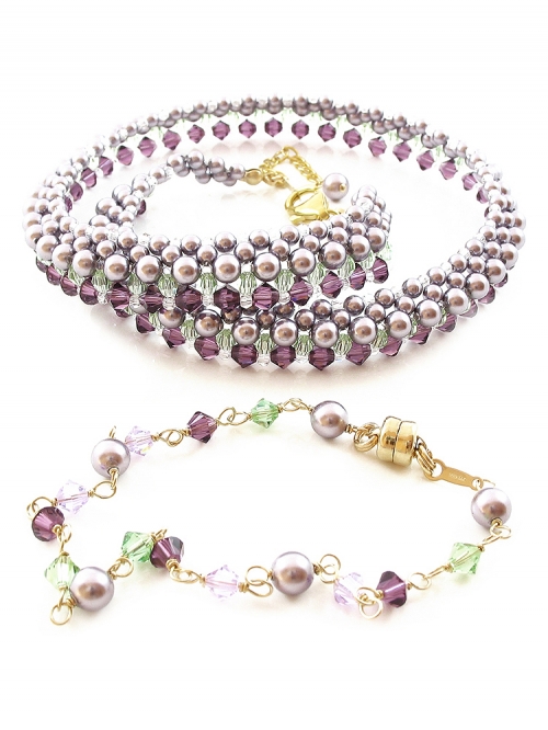 Set necklace, stud earrings and bracelet by Ichiban - Luxury Spirit