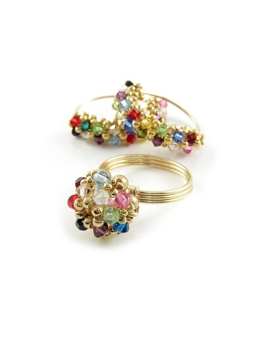 Set ring and earrings by Ichiban - Primetime Multicolor 