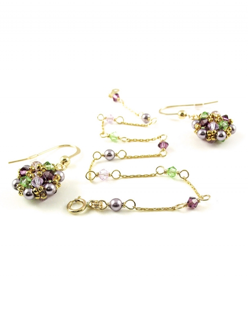 Set bracelet and dangle earrings by Ichiban - Happy Colors