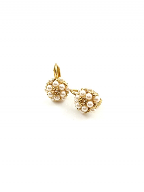 Clips earrings by Ichiban - Daisy Creamrose light