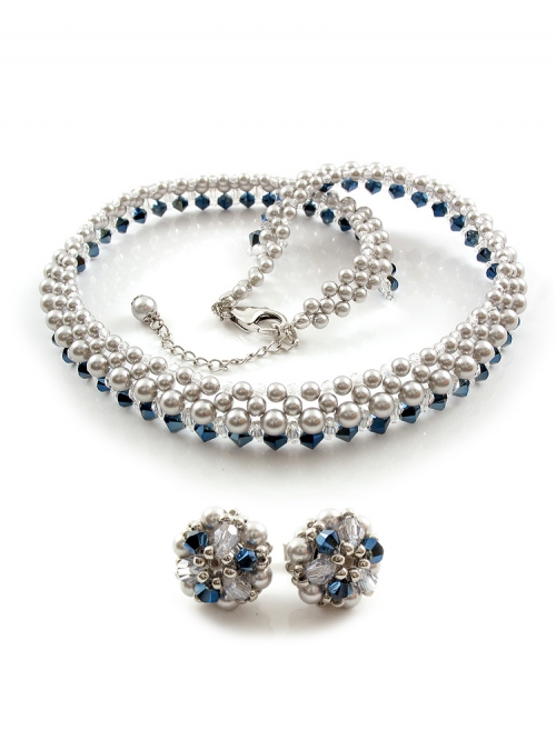 Set necklace and stud earrings by Ichiban - Luxury Ultramarine 