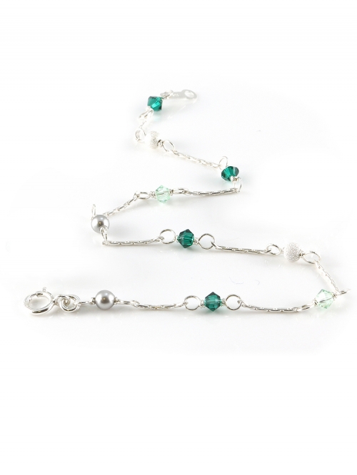 Bracelet by Ichiban - Charm Emerald 925 Silver